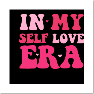 Retro In My Self Love Era Funny Valentines Day Women Men Posters and Art